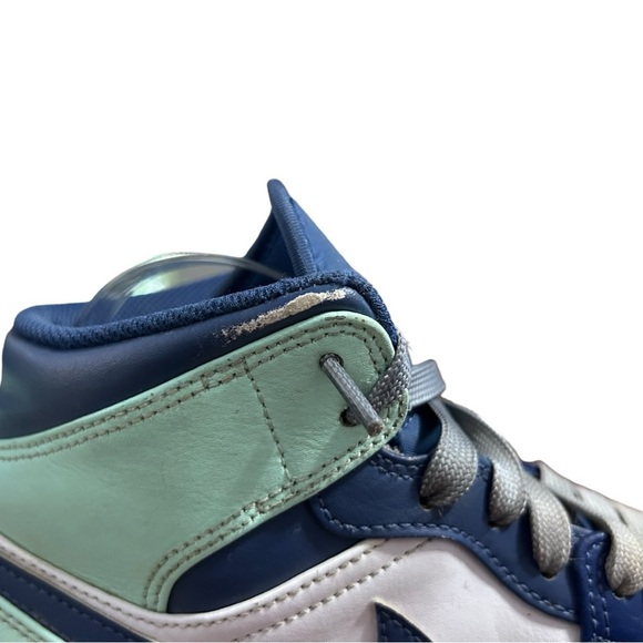Nike Air Jordan 1 Mid "Blue Mint" Sneakers Size Men's 8.5 - Picture 10 of 13